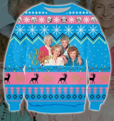 NEW The Golden Girls Ugly Christmas Sweater All Over Print Us Size Dad Mom  Gift
