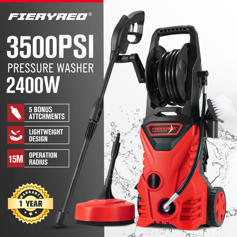 Fieryred High Pressure Washer Cleaner 3500PSI Electric Water Gurney