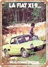 Metal Sign - 1973 Fiat X19 Beautiful Like Bertone Vintage Ad Metal Sign - 1973 Fiat X19 Beautiful Like Bertone Vintage Ad