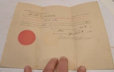 ANTIQUE 1890 WARRANTY LAND DEED WASHINGTON COUNTY COLORADO BERTHA KLEIN