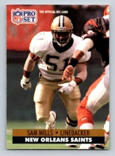 1991 Pro Set Sam Mills #592 SAINTS