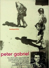 1980 Peter Gabriel "Games Without Frontiers" Album/Song Record Release Ad Print
