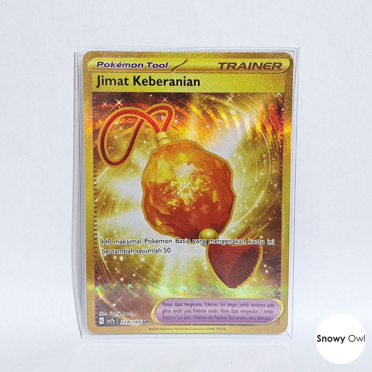 Jimat Keberanian 228/166 UR sv7s Full Art Bravery Charm Pokemon