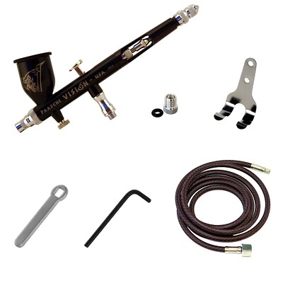 TGX-1AS Paasche Vision Double Action Gravity Feed Airbrush w/ atomizing control