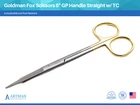Goldman Fox Scissors 5" Straight Gold Plated Handle w/ Tungsten Carbide ARTMAN