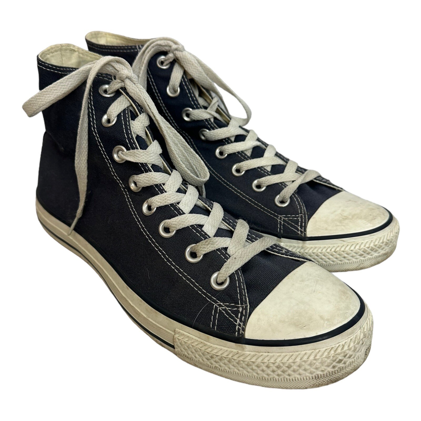 Converse High Tops Mens Size 10 Navy Blue Canvas Lace Up eBay