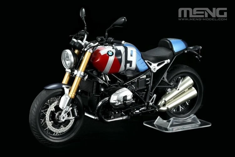 Bmw R Nine T option 719 precolorata moto naked modellino kit 1-9 meng mt003T - Immagine 2 di 3