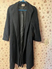 Large Vintage Mdp Mario De Pinto Women's 80% Wool Coat Black Made In Usa