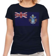 TRISTAN DA CUNHA SCRIBBLE FLAG LADIES T-SHIRT TEE TOP GIFT FOOTBALL SHIRT