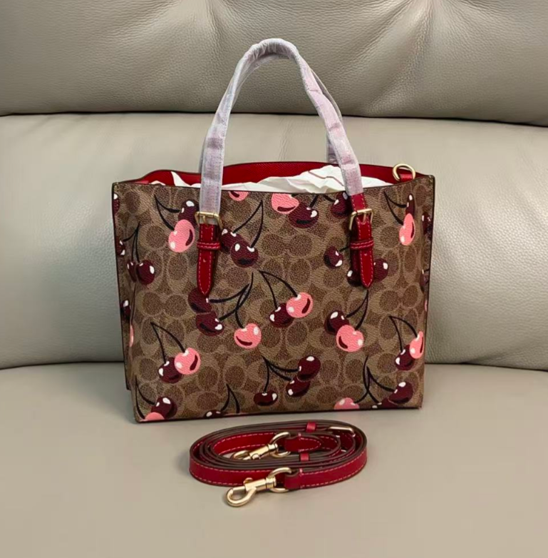 トートバッグ COACH Mollie Tote Bag 25 In Signature With Cherry CZ772 s-l1200.png