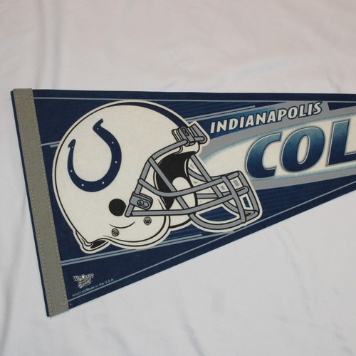 Indianapolis Colts 12"x29" Full-Sized WinCraft Pennant Helmet Design Made in USA - Picture 2 of 5