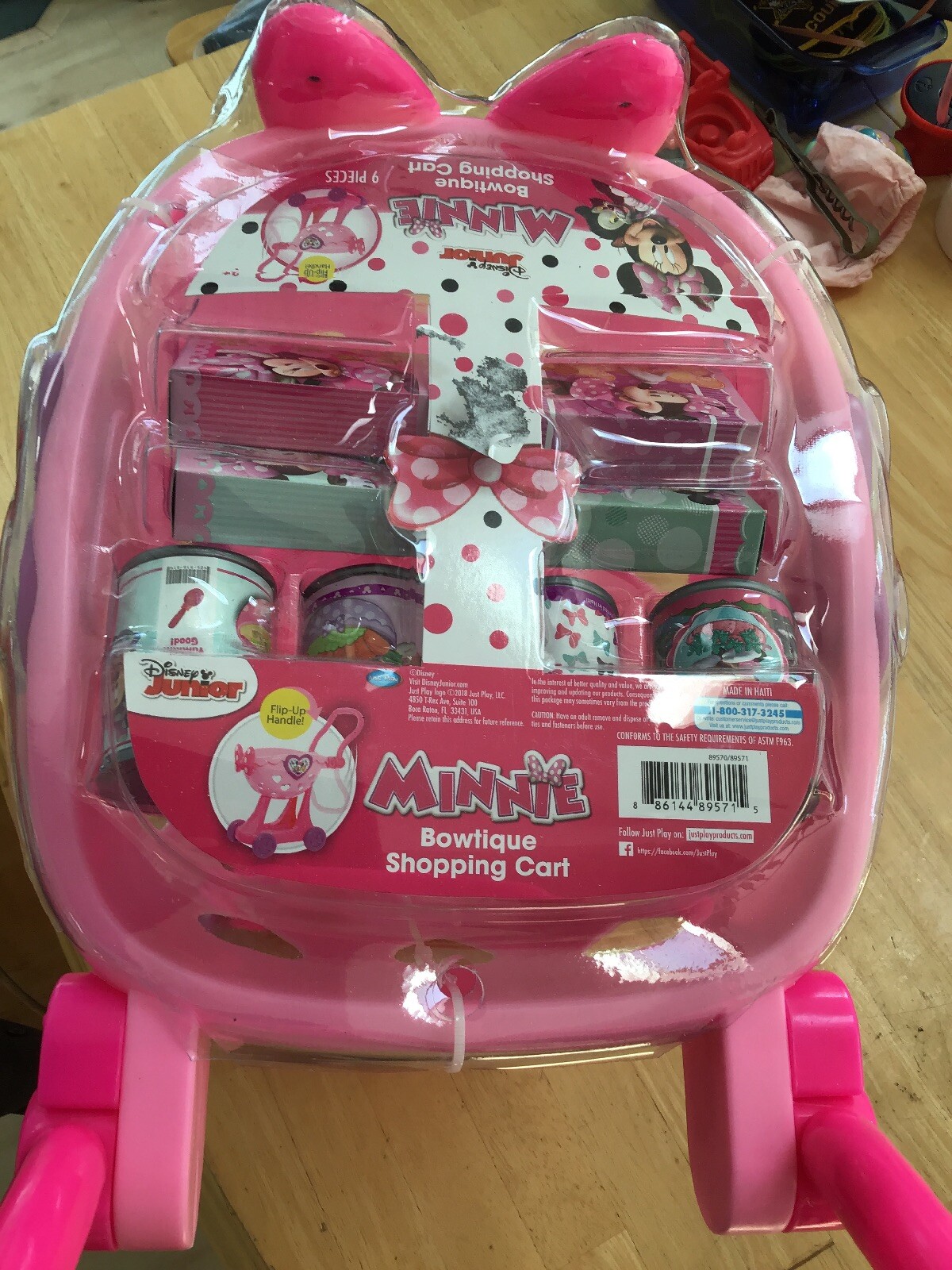 minnie happy helpers bowtique shopping cart pink