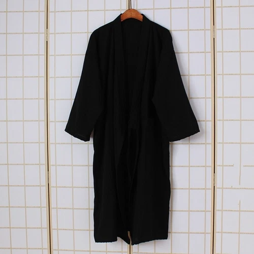 Herren Kimono Yukata Pyjama Baumwolle Japanisch Bademantel Morgenmantel Kleid Nachtwäsche Zuhause - Bild 11 von 23