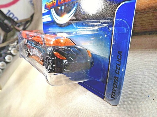 2006 Hot Wheels Collector #163 TOYOTA CELICA Black Orange-Wing Variant w/5YSpoke - Picture 4 of 5