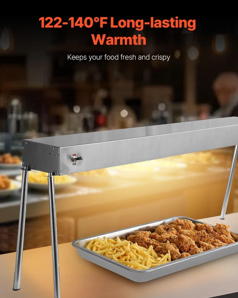 Food Heat Lamp, 750W Hanging Commercial Food Heating Warmer, Stainless Steel El - Image 2 of 4