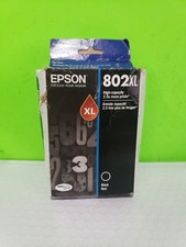 Epson 802XL T802XL120-S Black Ink Cartridge New Genuine Exp10/2026 2241 Open Box