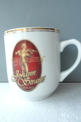 Johann Strauss Kaffeetasse-Walter Heidel Vienna-Porzellan Sammlerbecher