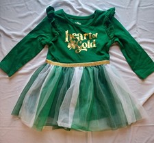 12M St. Patrick's Day Tutu Dress Heart Of Gold Way To Celebrate Girls Toddler