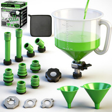 SWANLAKE 18-Piece No-Spill Coolant Funnel Kit, Radiator Funnel Burping Tool, Coo