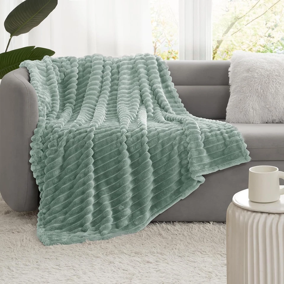 Coperta Plaid Pile 220X240 Cm, Coperta Letto Singolo/Letto Matrimoniale, Coperta - Immagine 2 di 4