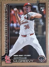 Topps Update 2025 Michael McGreevy Rookie Debut Gold #US60 /2025 Cardinals RC