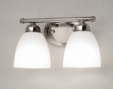 Bathroom Vanity Light Fixtures Set Of Two Chrome Finish 2 Light Vanity Lights