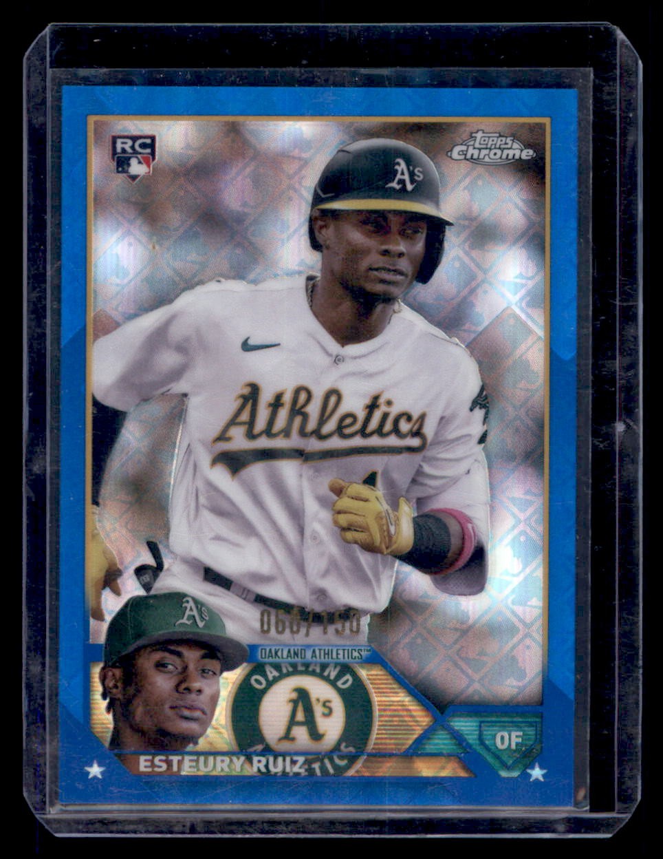 2023 Topps Chrome #99 Esteury Ruiz Blue Refractors #/150