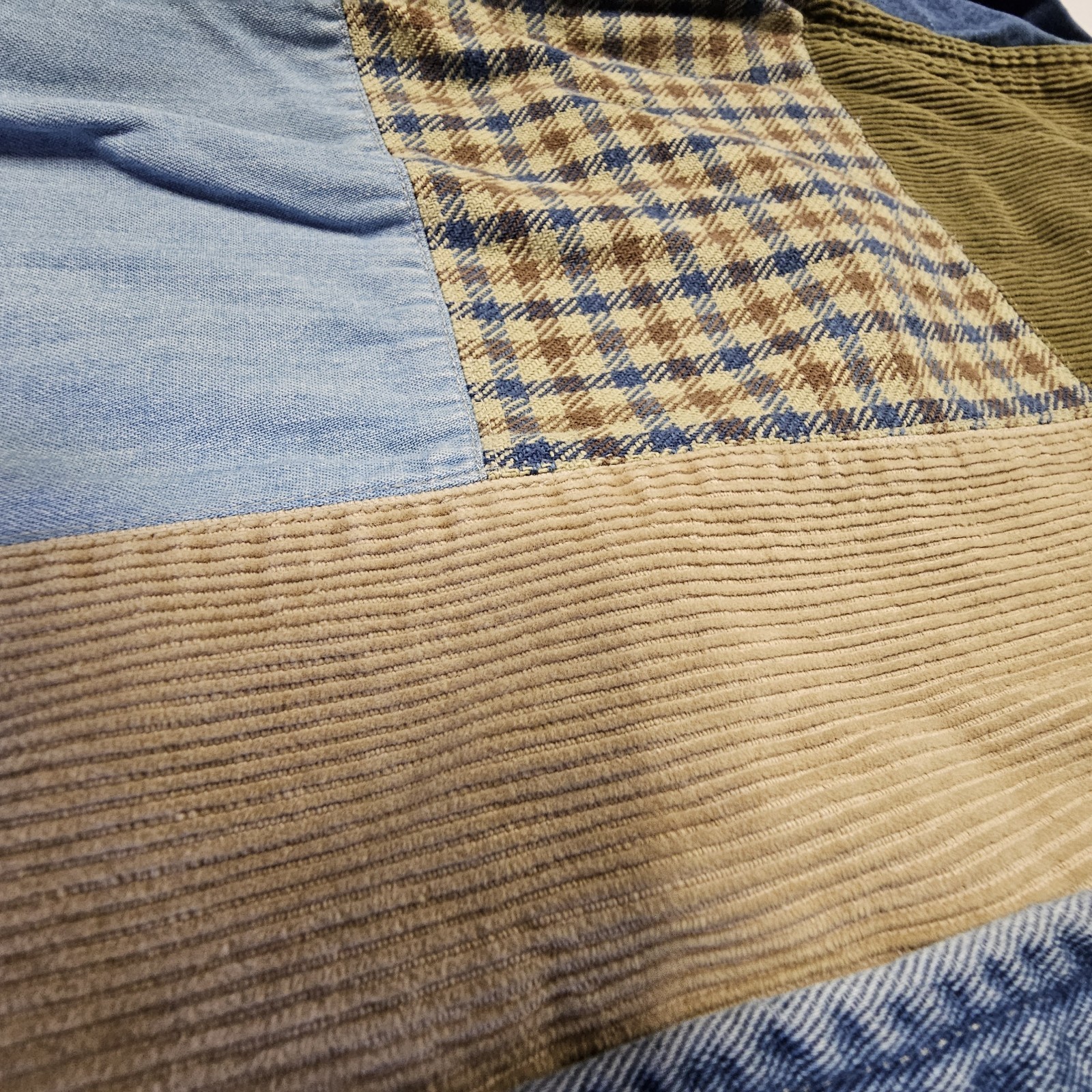 Faconnable Patchwork Multicolor Shirt Sz M Button… - image 5