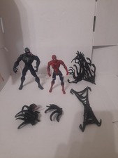 spiderman 3 Venom And Battle Damaged Figures With Symbiote Accessories 2007