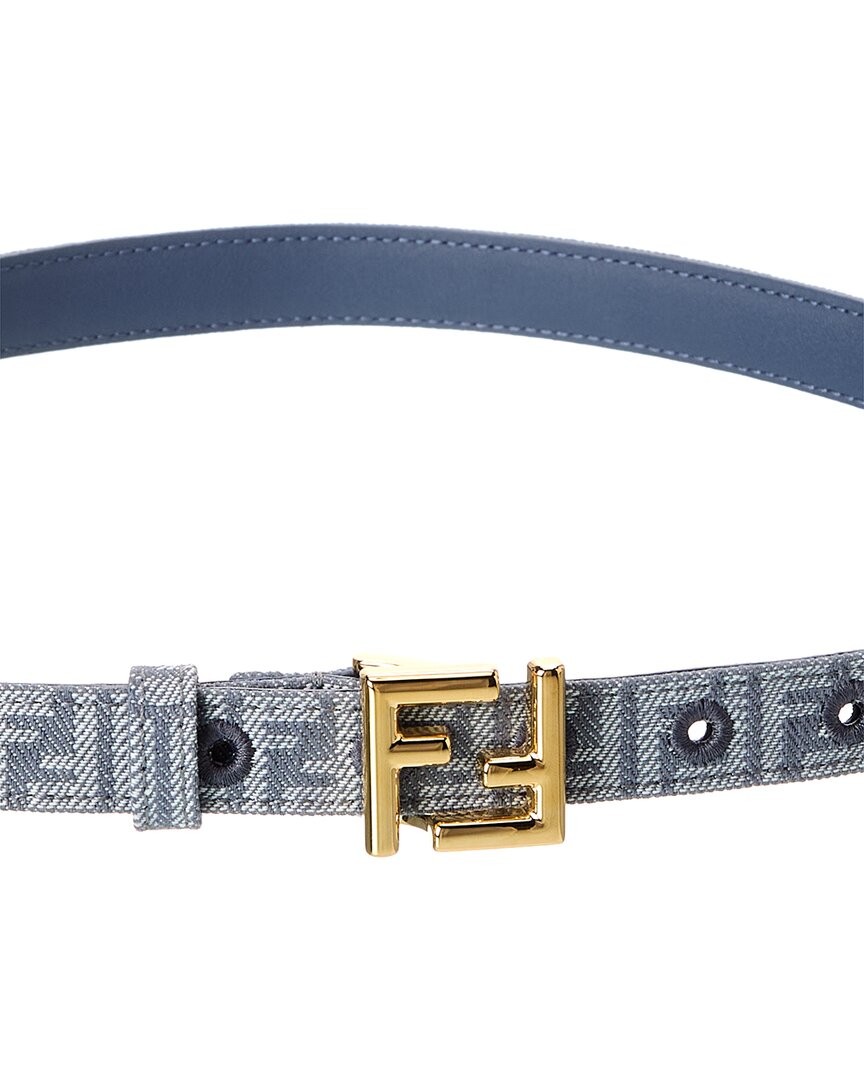 Fashion Fendi FF Denim Belt with Gold Buckle Fendi Ff Buckle Denim Belt Women main image 3