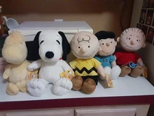 PEANUTS Kohl's Cares COMPLETE PLUSH SET of 5 Snoopy/Woodstock/Linus/Lucy/Charlie