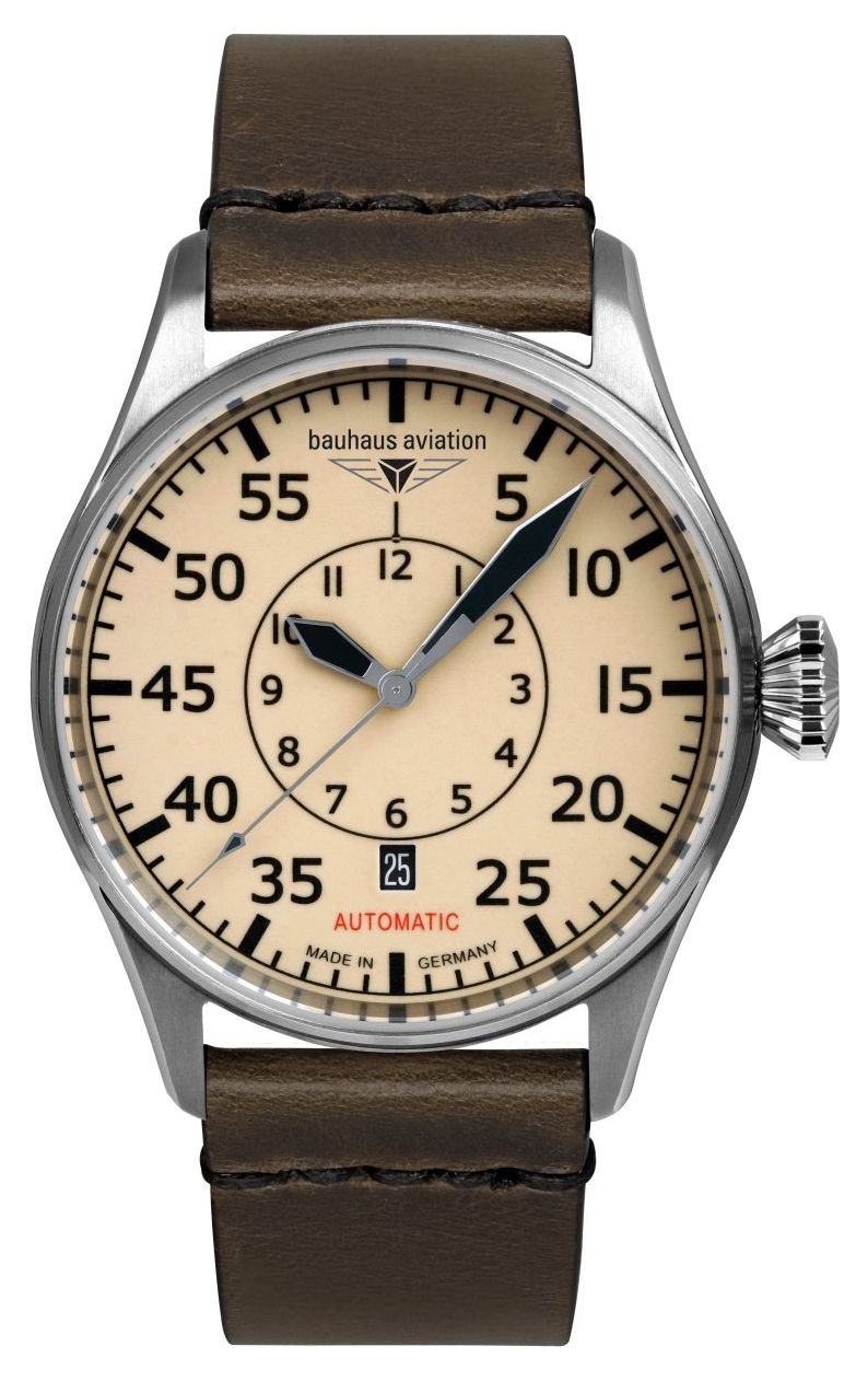 Bauhaus Aviation Flight Control Automatic (42mm) Beige Night-Glow Dial / 2756-5