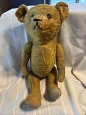 Unknown Antique Mohair Teddy Bear Schuco Jointed with Black Collar 26" Yes/No