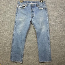 Vintage Levi's 501 Straight Jeans Men's Blue Pockets Classic Button Fly - 36X32