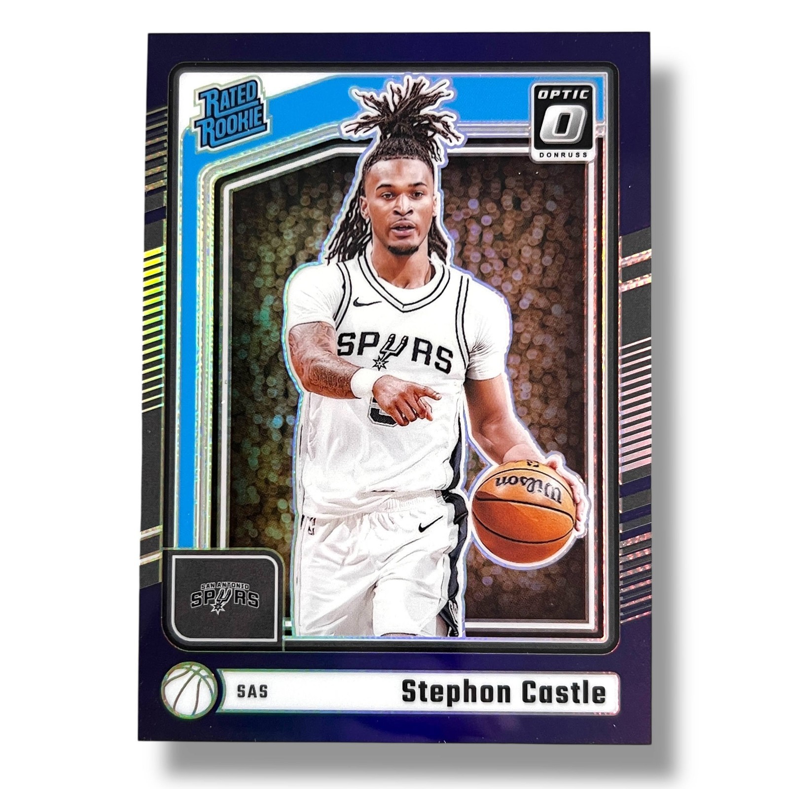 2024-25 Donruss Optic Stephon Castle Purple Holo Prizm Rated Rookie #254 RC