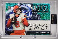 Kyle McCord 1/3 2024 Wild Card QB1 Rookie RC Auto Teal Mojo Eagles Syracuse SSP. rookie card picture