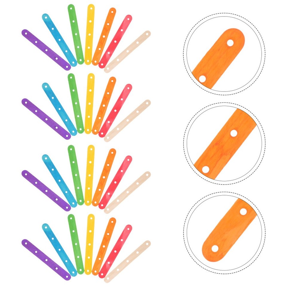 300Pcs Wooden Sticks Assorted Colors for Crafts | eBay Australia