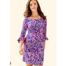 Lilly Pulitzer Sz Small UPF 50+ Sophie Swing Of Things Ruffle Dress Resort