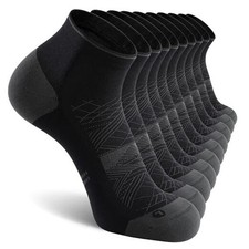 2/5 Pairs Ankle Compression Socks for Men and Small-Medium Black 5 Pairs 