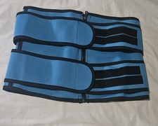 Blue Adjustable Neoprene Waist Trainer Shapewear Belt for Women Front Closure
