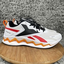 Reebok Zig Elusion Energy Mens 13 Running Shoes Sneakers White Red Orange FV3838