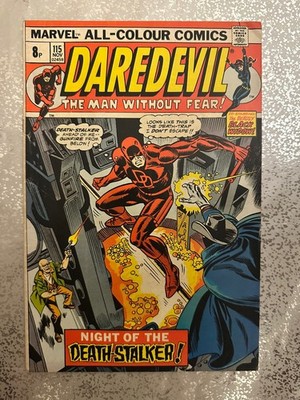 Daredevil #115 (1974) Marvel   Bronze Age Key   Hulk #181 Wolverine Ad   MVS 7.0