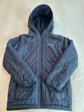 COLUMBIA Blue Rugged Ridge Sherpa Lined Hooded Jacket WB1045 Boys Youth M EUC