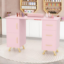 Tavolo Manicure Stazione Unghie Professionale Beauty Technician Scrivania con Poggiapolsi