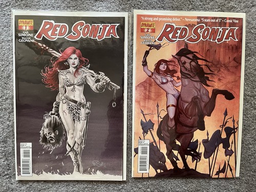 RED SONJA #1-2. All 1st Print, NM. Dynamite Entertainment. By Gail Simone 2013
