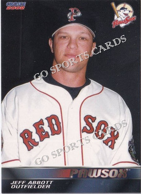 2002 Pawtucket Red Sox Jeff Abbott RC Rookie Red Sox