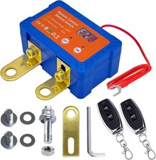 Remote Battery Disconnect Switch 12V W/Voltmeter, 140A 140A Side Post Neg