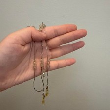 Silver Tone Eyeglass Chain Clear Beaded Glasses Holder Cord Sunglasses Lanyard