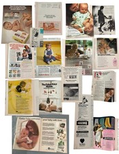 Lote de anuncios de revista bebé vintage 1957 pañal Carter’s Gerber Fisher Price similar