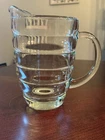 Vintage Anchor Hocking Ribbed Beehive Heavy Glass Pitcher MCM